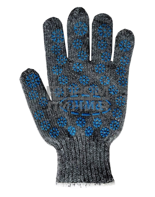 Перчатки х/б с ПВХ двойные зимние/100 (кратно 5 пар)