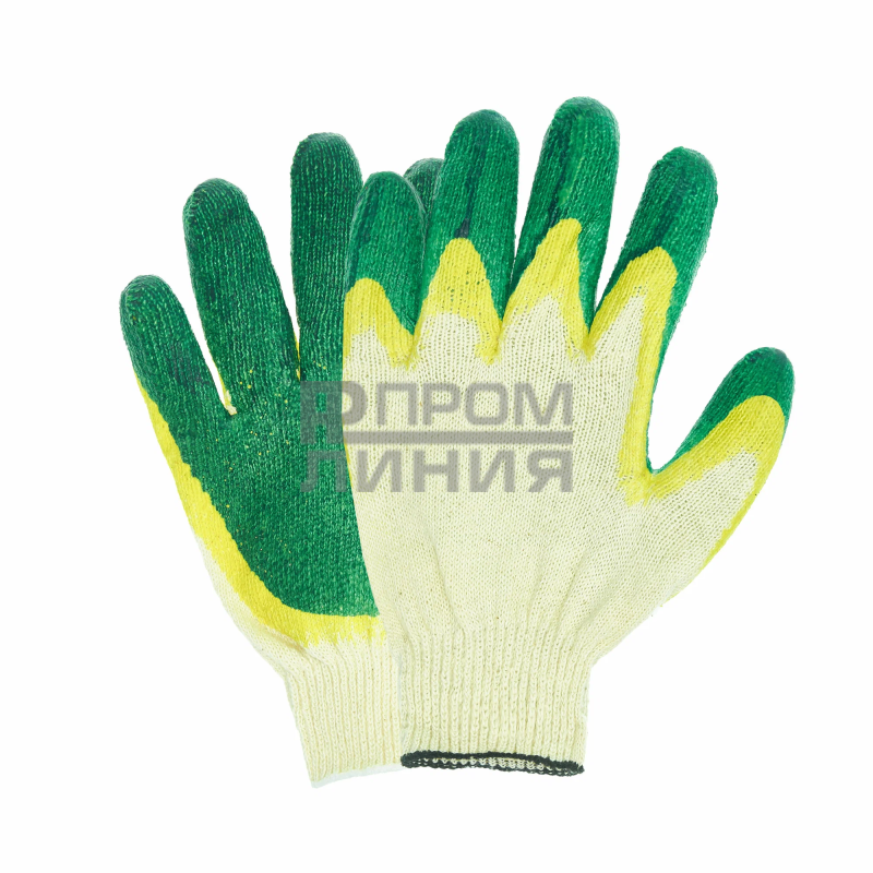 Перчатки х/б двойные с 2-ым латексом/5/100 (кратно 5пар)