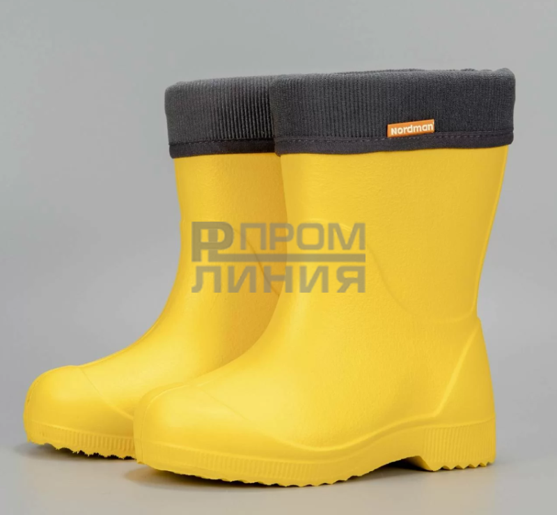 Сапоги школ. Nordman Jet ЭВА утеп с манжетой цв. желтые .