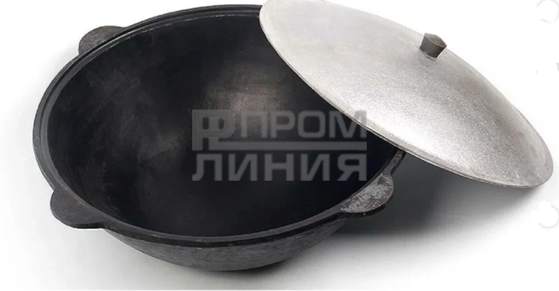 Казан чугунный 12л плоское дно***