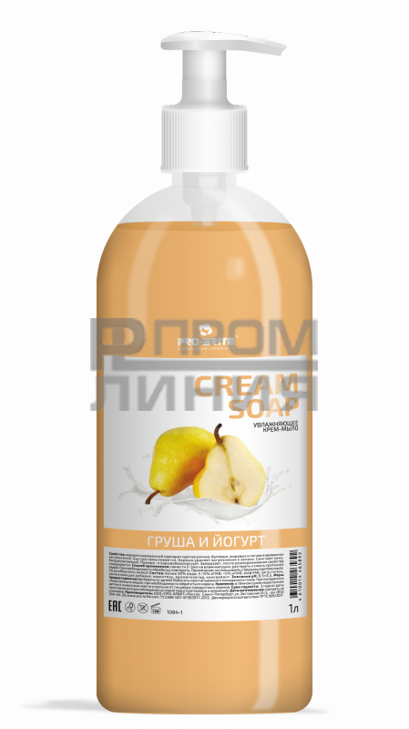ПБ Cream Soap жидкое мыло Груша и йогурт 1л