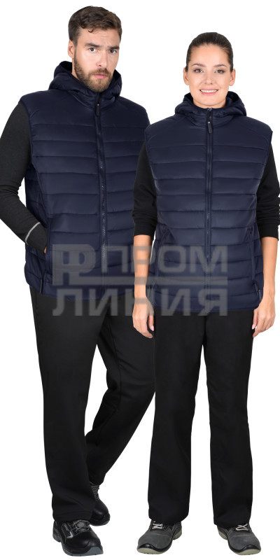 Жилет Азимут утепл. цв.т,синий. р,104-108