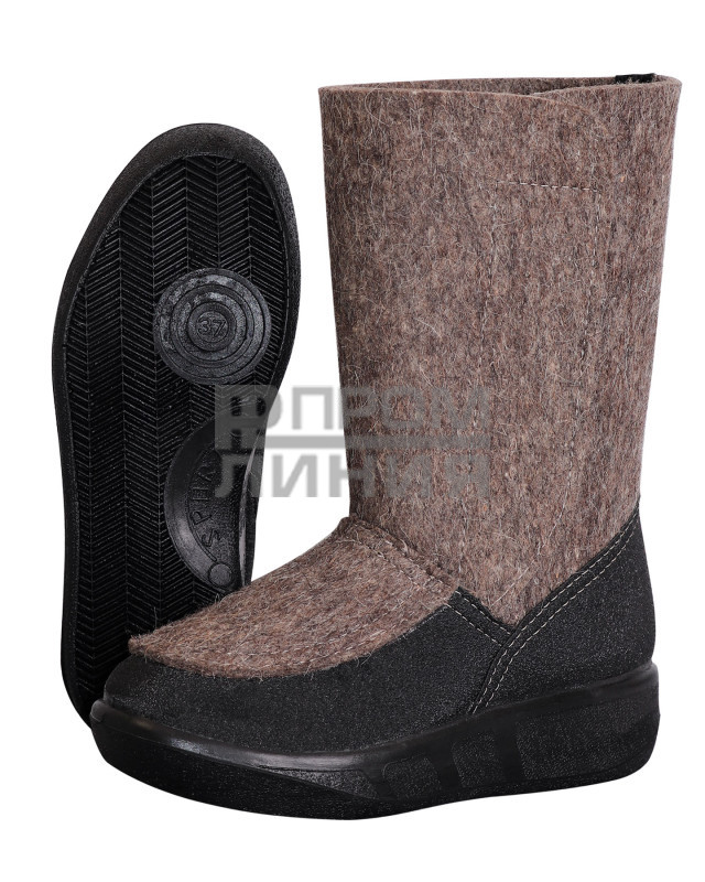 Валенки полусапоги на липучке, подошва ПУ р. 42